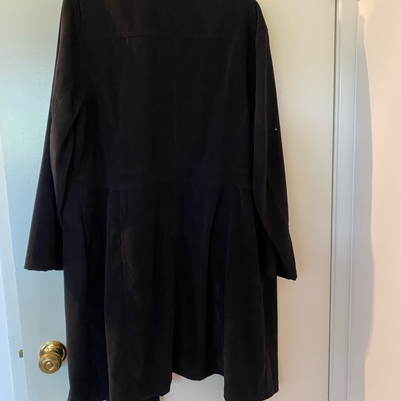 Cotton Ginny faux suede shirtwaist dress. size 18. - Picture 2 of 3